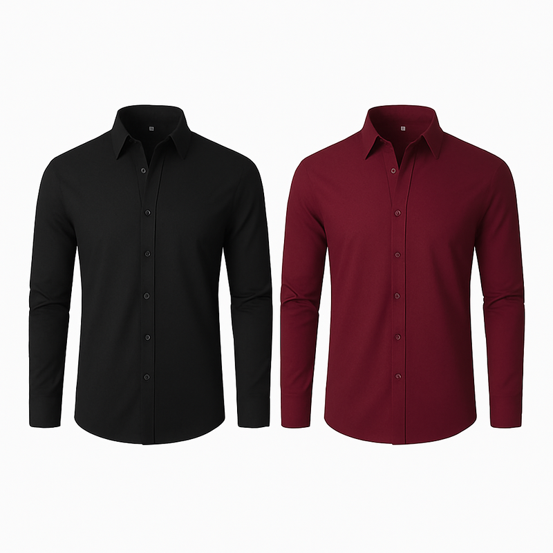 COMPRE 1 Y LLÉVATE 2 - CAMISA MANGA LARGA ULTRA TECNOLÓGICA - NO SE ARRUGA